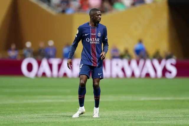 Ousmane Dembele in action for PSG