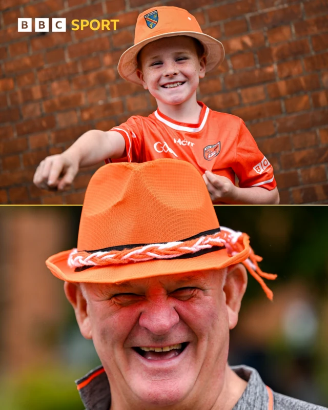 Armagh fans ahead of the All-Ireland Senior Championship quarter-final match between Armagh and Kerry at Croke Park in Dublin.