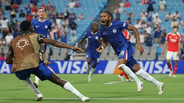 Christopher Nkunku of Chelsea FC celebrates