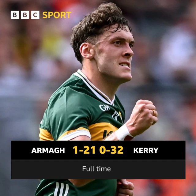 FT: Armagh 1-21 Kerry 0-32