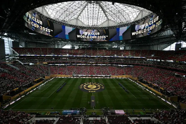 A general view of the Mercedes-Benz Stadium