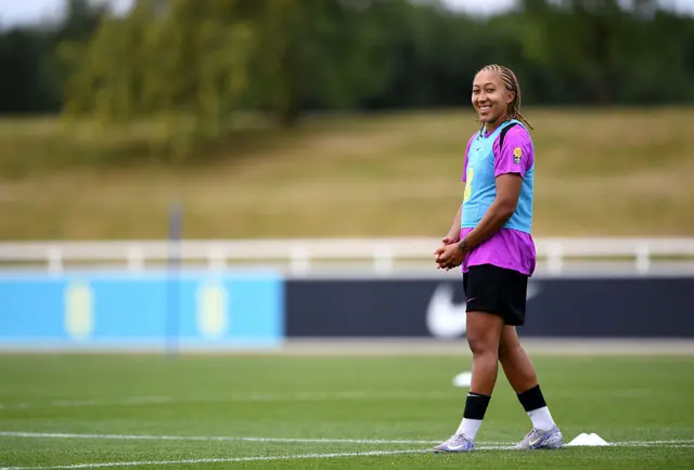 Lauren James of England poses for a portrait during the Official UEFA Women's EURO 2025 Portrait Session on June 24, 2025 in London, England.
