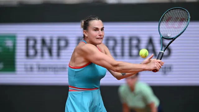 Aryna Sabalenka in action