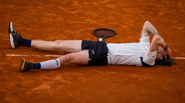 Alexander Bublik celebrates