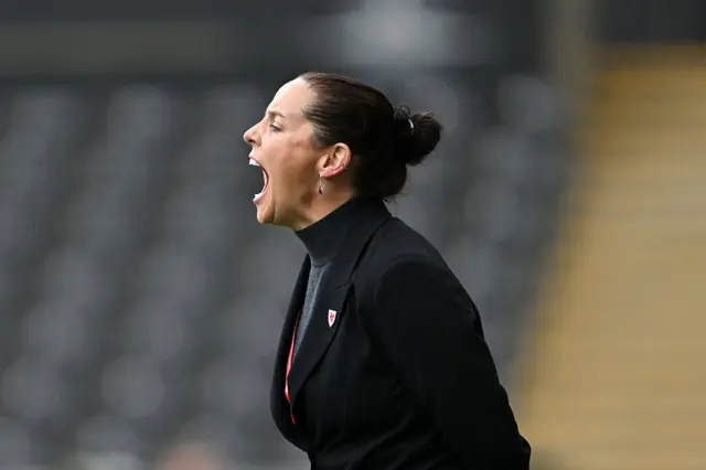 Rhian Wilkinson shouts