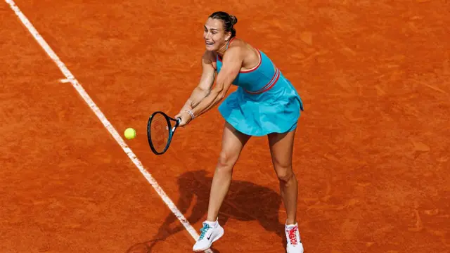 Aryna Sabalenka in action