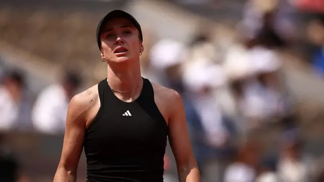 Elina Svitolina reacts