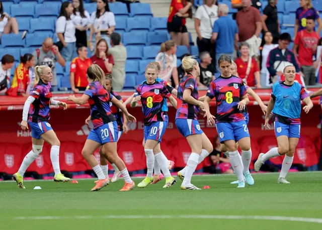 England warm up