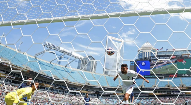 Fluminense's Ignacio scores a disallowed goal