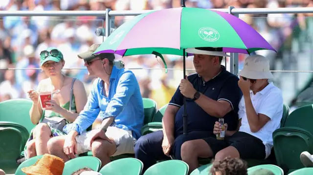 Fans in the sun at Wimbledon