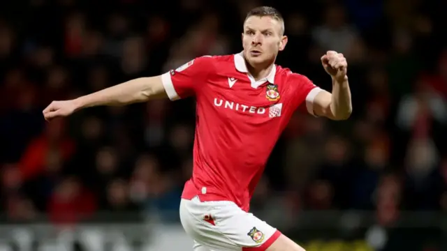 Paul Mullin playing for Wrexham