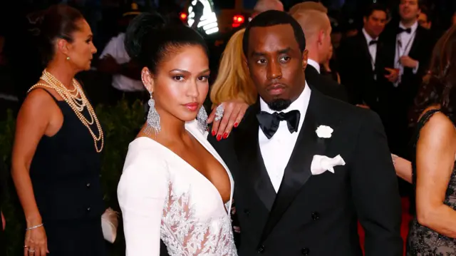 Musician Sean Combs and Cassie Ventura arrive at the Metropolitan Museum of Art Costume Institute Gala 2015