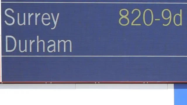 Scoreboard at The Oval