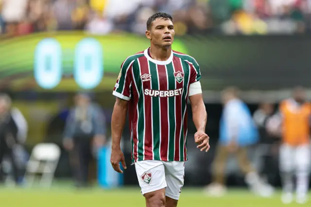 Thiago Silva of Fluminense FC looks on