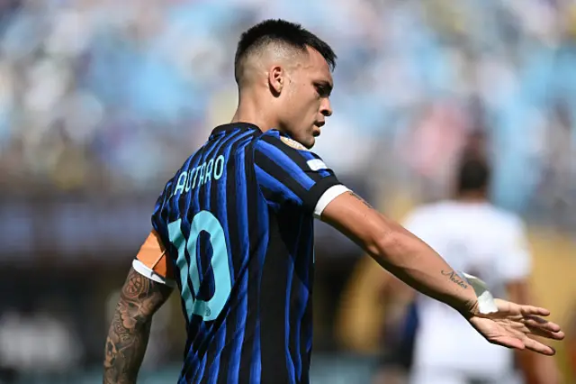 Lautaro Martinez of Internazionale reacts