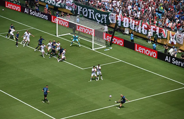 Federico Dimarco takes a free kick