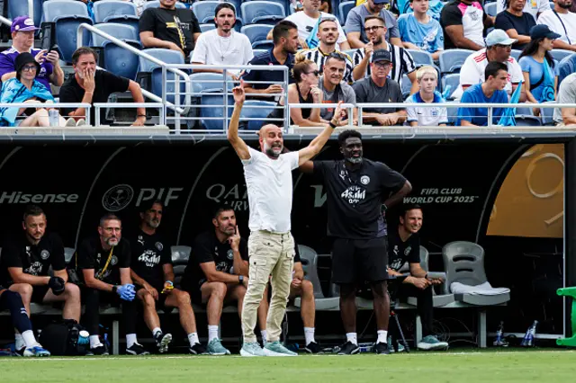 Manchester City Head Coach Josep Guardiola reacts