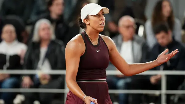 Madison Keys reacts