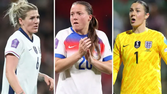 Millie Bright, Fran Kirby and Mary Earps