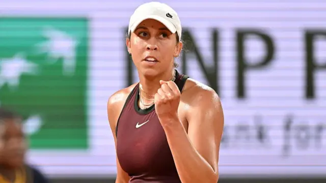 Madison Keys celebrates