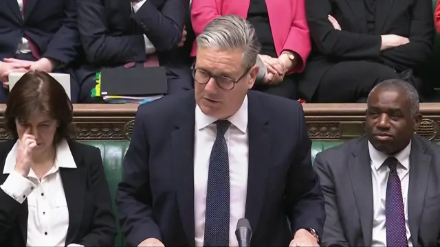 Starmer standing in the House of Commons