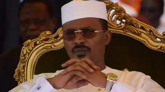 A close-up of President Mahamat Déby