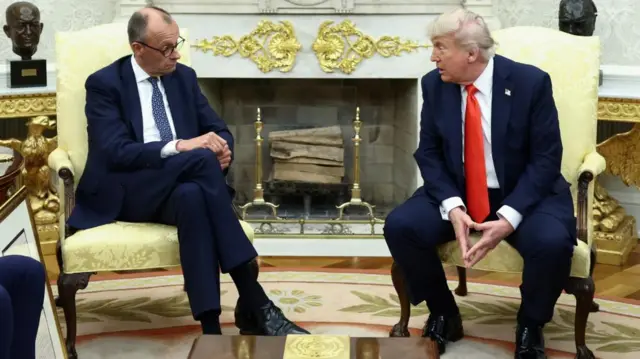 Trump and Merz talks in the Oval office