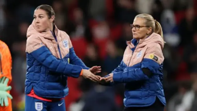 Mary Earps and Sarina Wiegman