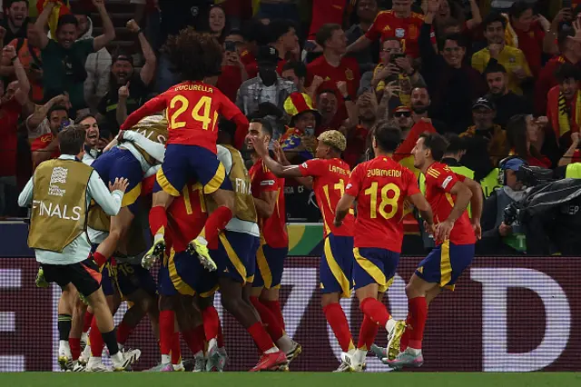 Pedri celebrates