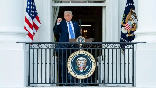 US President Donald Trump speaks during a Summer soiree on the South Lawn of the White House in Washington, DC, USA, on 04 June 2025