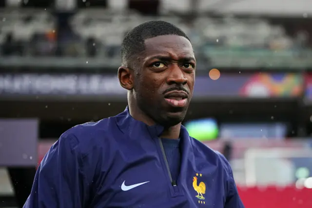 Ousmane Dembele of France looks on