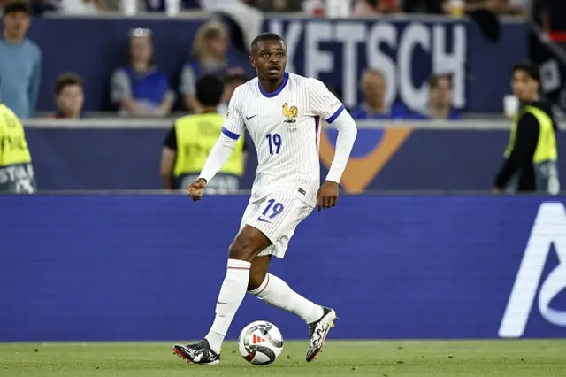 Pierre Kalulu of France  on the ball