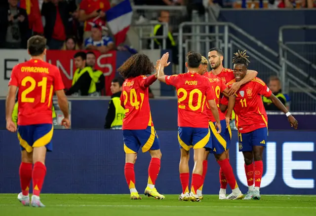 Nico Williams of Spain celebrates