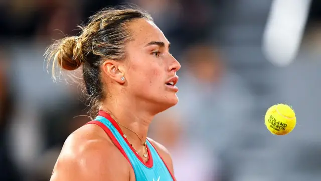 Aryna Sabalenka of Belarus in action