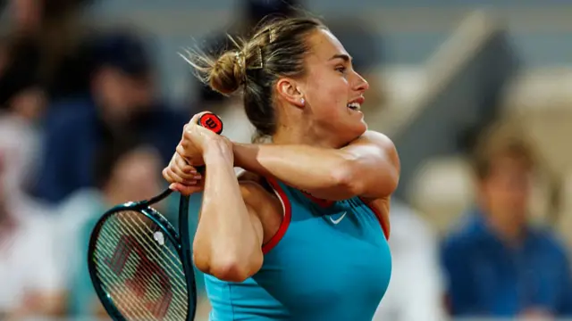Aryna Sabalenka of Belarus in action