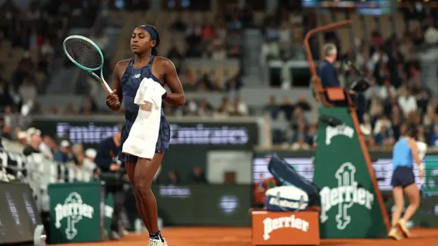 Coco Gauff takes position