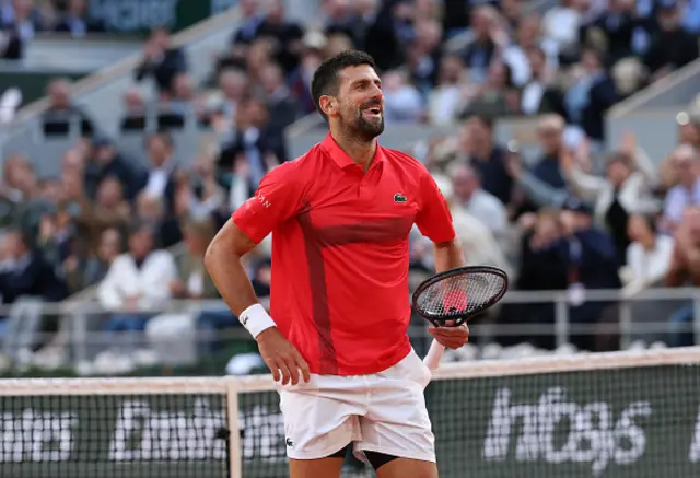 Novak Djokovic of Serbia celebrates
