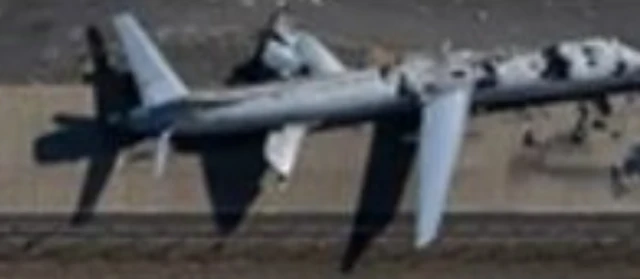 A picture of a plane that is fake is seen above.