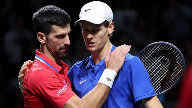Novak Djokovic and Jannik Sinner