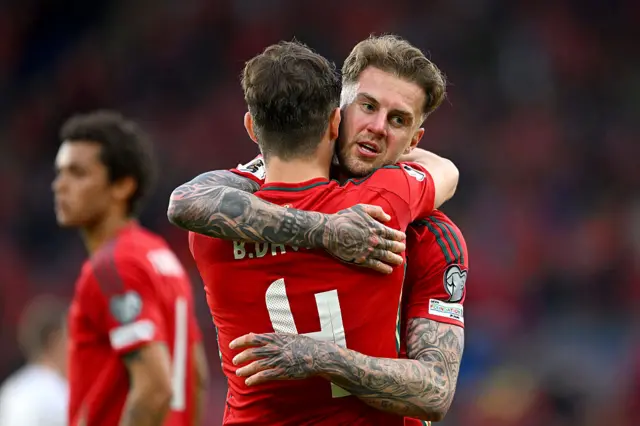 Joe Rodon celebrates