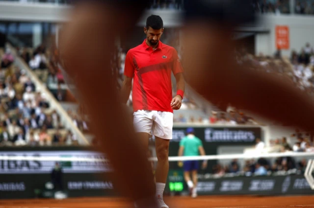 Novak Djokovic of Serbia in action