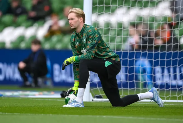 Kelleher warming up for Republic of Ireland