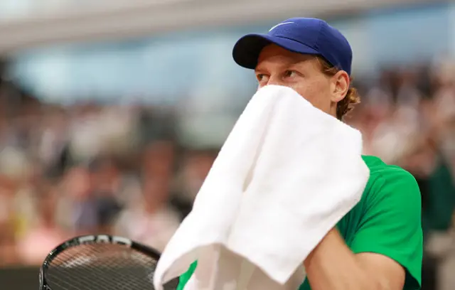 Jannik Sinner of Italy looks on
