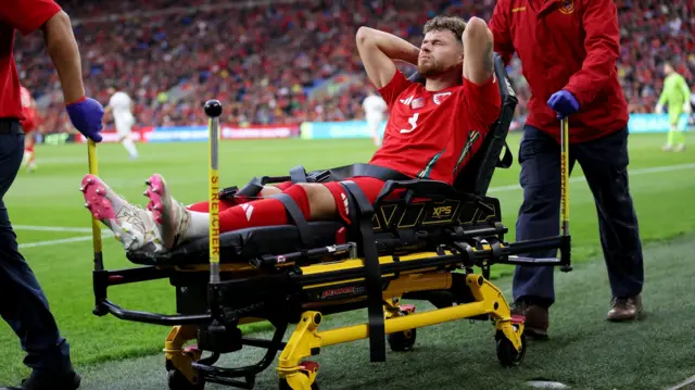 Neco Williams on stretcher