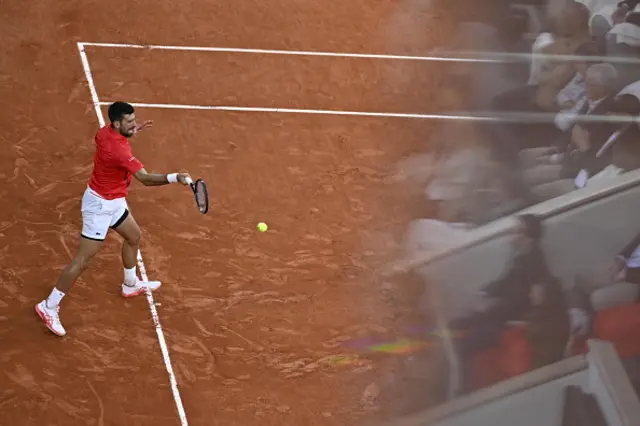 Novak Djokovic of Serbia in action