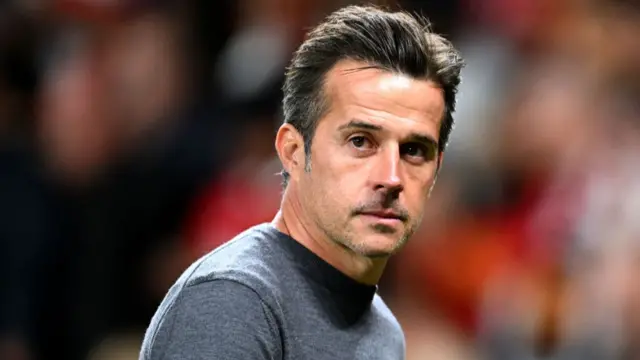 Marco Silva, Manager of Fulham, looks on