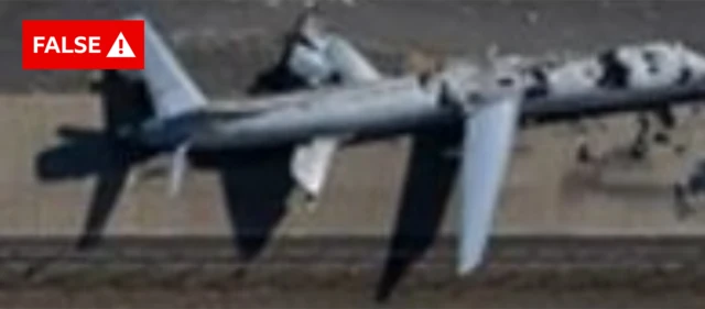 An AI-generated plane is seen above