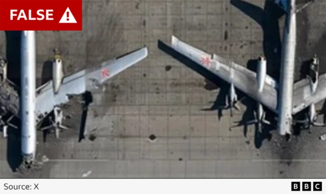 Picture of two planes at a Russian airbase