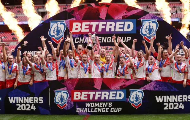 St Helens win the Challenge Cup in 2024