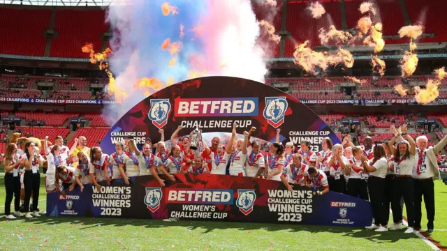 St Helens win the women's Challenge Cup in 2023
